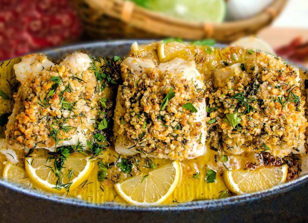 Baked Cod with Herbed Breadcrumbs