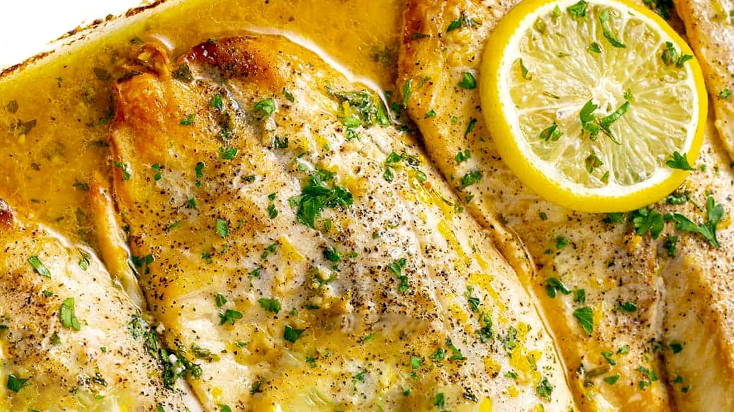 Easy Baked White Fish with Lemon and Herbs